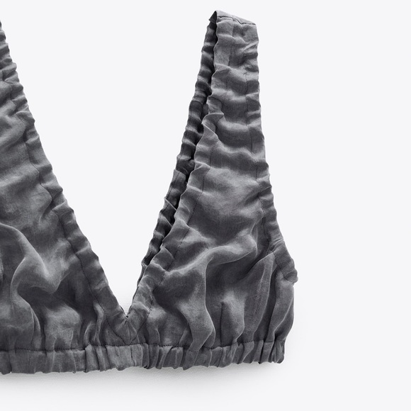 NEW ZARA FLOWING Crop top bralette style - Picture 2 of 5